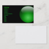 大きい緑の大理石カード 名刺 (正面/裏面)