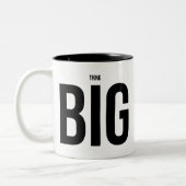 大きい考えて下さい ツートーンマグカップ (左)