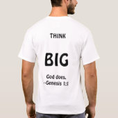 大きい考えて下さい Tシャツ (裏面)
