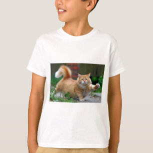 大きい脂肪質のオレンジ猫 Tシャツ