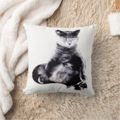 大きい脂肪質猫の投球 クッション (ブランケット)
