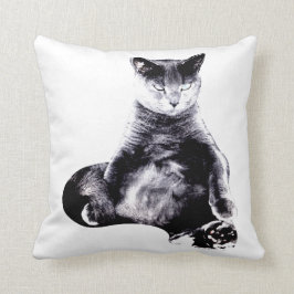 大きい脂肪質猫の投球 クッション