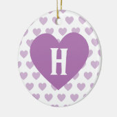 大きい蘭のデキセドリン錠-モノグラム セラミックオーナメント (左)