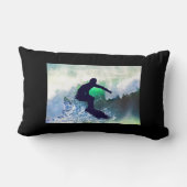 大きい衝突の波のサーファー ランバークッション (裏面)