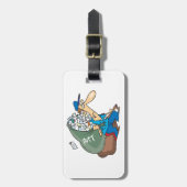 大きい袋を運んでいる郵便配達員 ラゲッジタグ (正面縦)