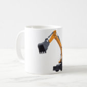大きい袋詰め作業者の掘削機 コーヒーマグカップ (正面左)