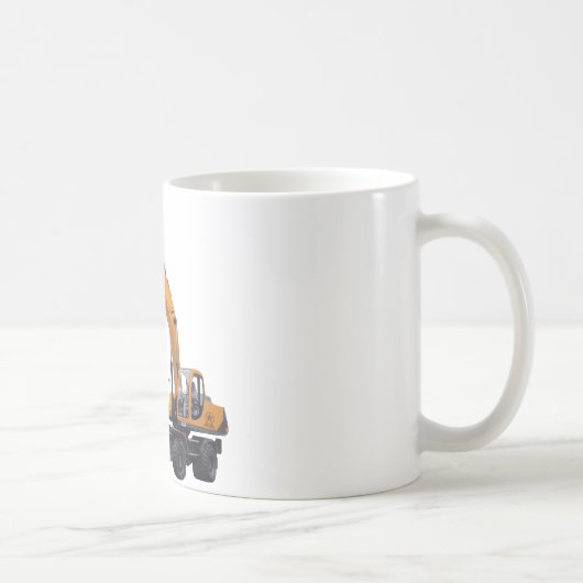 大きい袋詰め作業者の掘削機 コーヒーマグカップ (右)