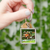 大きい装備のオレンジ砂利のトラックの芸術Keychain キーホルダー (手)