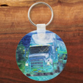 大きい装備の貨物トラックの恋人の芸術 キーホルダー (正面)