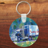 大きい装備の貨物トラックの恋人の芸術 キーホルダー (正面)