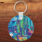 大きい装備の貨物トラックの恋人の芸術 キーホルダー (正面)