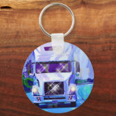 大きい装備の貨物トラックの恋人の芸術 キーホルダー (正面)