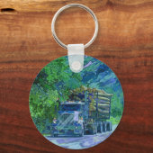 大きい装備の貨物トラックの恋人の芸術 キーホルダー (正面)