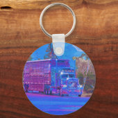 大きい装備の貨物トラックの恋人の芸術 キーホルダー (正面)