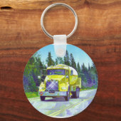 大きい装備の貨物トラックの恋人の芸術 キーホルダー (正面)
