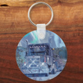 大きい装備の貨物トラックの恋人の芸術 キーホルダー (正面)