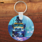 大きい装備の貨物トラックの恋人の芸術 キーホルダー (正面)