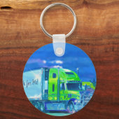 大きい装備の貨物トラックの恋人の芸術 キーホルダー (正面)