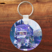 大きい装備の貨物トラックの恋人の芸術 キーホルダー (正面)