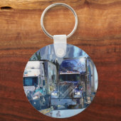 大きい装備の貨物トラックの恋人の芸術 キーホルダー (正面)