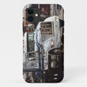大きい装備の貨物自動車の白いトラックのiPhone 5の箱 iPhone 11 ケース