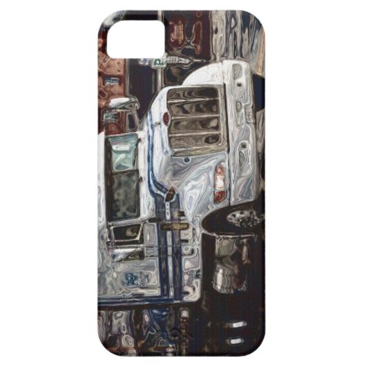 大きい装備の貨物自動車の白いトラックのiPhone 5の箱 Case-Mate iPhoneケース (裏面)