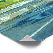 大きい装備の赤い貨物トラックの運転手の芸術ポスター ポスター (角)