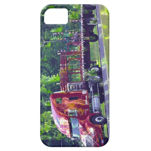 大きい装備の赤い貨物自動車のトラック運転手のiPhone 5の場合 Case-Mate iPhoneケース (裏面)