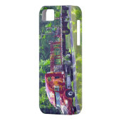 大きい装備の赤い貨物自動車のトラック運転手のiPhone 5の場合 Case-Mate iPhoneケース (裏面左)