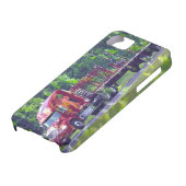 大きい装備の赤い貨物自動車のトラック運転手のiPhone 5の場合 Case-Mate iPhoneケース (下部)