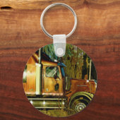 大きい装備の銅の貨物トラックの芸術Keychain キーホルダー (正面)