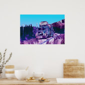 大きい装備車の運送者のトラック運転手の芸術ポスター ポスター (キッチン)