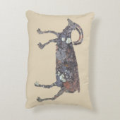 大きい角のヒツジの岩石彫刻 アクセントクッション (裏面(縦))