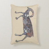 大きい角のヒツジの岩石彫刻 アクセントクッション (正面(垂直))