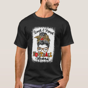 大きい誇りを持ったとサッカーのミューMessy Bun漂白1 Tシャツ