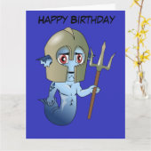 大きい誕生日のマーマンネプチューンの戦士 カード (黄色い花)