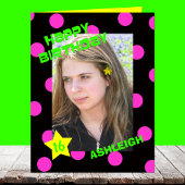 大きい誕生日カードまたは大きい画像（年齢と写真） カード