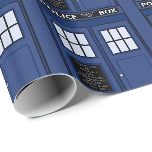大きい警察箱のドアのギークのギフト包むこと ラッピングペーパー (ロールコーナー)