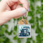 大きい貨物自動車の赤い砂利のトラックの芸術Keychain キーホルダー (手)