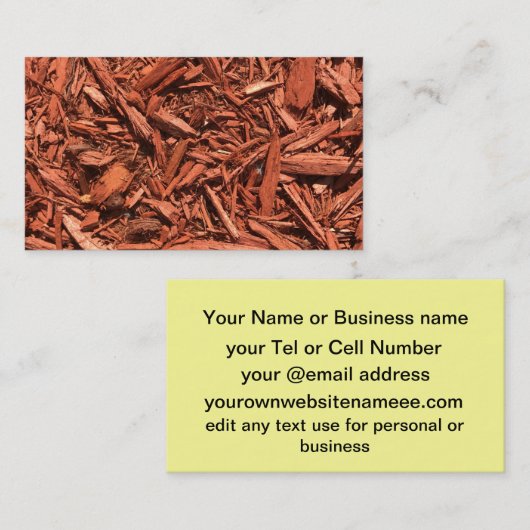 大きい赤いヒマラヤスギの根おおいパターン景色の建築業者 名刺 (正面/裏面)