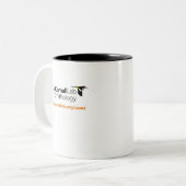 大きい赤およびEzraのイラストレーションのマグ ツートーンマグカップ (正面左)