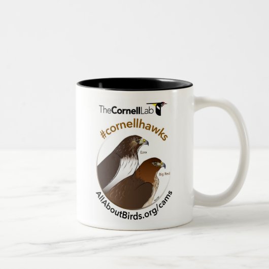 大きい赤およびEzraのイラストレーションのマグ ツートーンマグカップ (右)