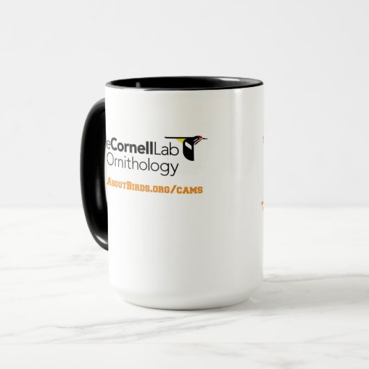 大きい赤およびEzraの写真のマグ マグカップ (正面左)