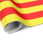 大きい赤くおよび黄色のストライプの包装紙 ラッピングペーパー (ロールコーナー)