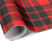 大きい赤くおよび黒い格子縞の包装紙 ラッピングペーパー (ロールコーナー)