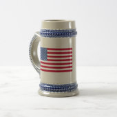 大きい赤1のアメリカ人ステイン ビールジョッキ (正面左)