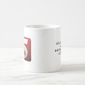 大きい赤5のマグ コーヒーマグカップ (中央)