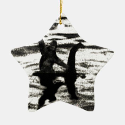 大きい足およびBessie湖モンスターの目撃 セラミックオーナメント (正面)