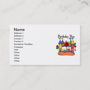 大きい跳ね上がりの男の子の第3誕生日のTシャツおよびギフト 名刺