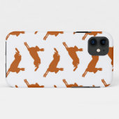大きい跳躍のノウサギの子鹿ブラウン Case-Mate iPhoneケース (裏面(横))